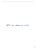Ggh1501 study unit  6 summary