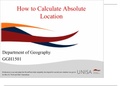 How to calculate absolute location