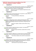 NURS 6521 Advanced Pharmacology Midterm Exam 2020 100 Correct Questions & Answers - Graded A Walden University