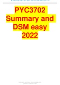 PYC3702 Summary and DSM easy 2022 
