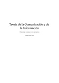 Apuntes Teoría de la Comunicación e Información