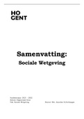 Examensamenvatting Sociale Wetgeving - Uytterhaegen A. - HBO5 Accounting Administration HoGent