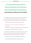 ATI Leadership Proctored Exam questions and answers latest 2020/2021 test solution