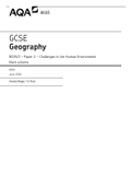 AQA GCSE GEOGRAPHY 8035/2 Paper 2 Challenges in the Human Environment Mark scheme 2020