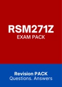 RSM271Z (Notes, ExamPACK, QuestionsPACK, Tut201 MEMOS)