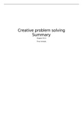 Creative Problem Solving - FULL course summary - Entrepreneurship & business innovation - Tilburg University