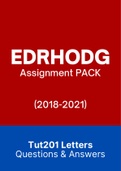 EDRHODG - Assignment Tut201 feedback (Questions & Answers) (2019-2021) 