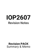IOP2607 (Notes, QuestionPACK, Assignment PACK)