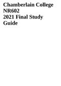 Chamberlain College NR602 2021 FULL  Final Study Guide