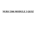 NURS 5366 / NURS5366 Module 3 QUIZ