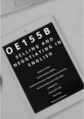 OE155B: Selling and Negotiating in English portfolio