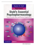 Stahl's Essential Psychopharmacology Neuroscientific Basis and Practical Applications TESTBANK/