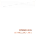 Volledige samenvatting Osteologie en Arthrologie ABS1 - 17/20 gehaald - incl handige figuren met kleuraanduiding van de botstructuren - 2e bachelor diergeneeskunde UAntwerpen