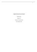 ENGL147N Week 1 Assignment; Argument Research Essay Topic and Proposal
