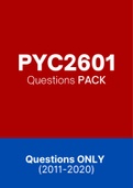 PYC2601 (Notes, ExamPACK, QuestionsPACK, Tut201 Letters)