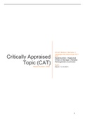 Critically Appraised Topic (CAT) 