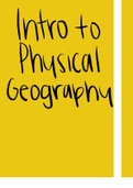 Introduction to Physical Geography  (GEOG1001) Notes 