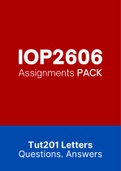 IOP2606 (ExamPACK, QuestionsPACK, Tut201 Letters)