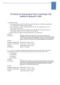Test Bank for Organization Theory and Design 12th Edition by Richard L. Daft. (1)