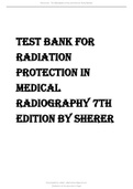 Test Bank For Radiation Protection in Medical Radiography 8th Edition by Mary Alice Statkiewicz Sherer 2022 Update