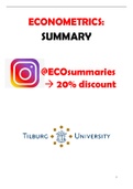 Econometrics - Summary - Tilburg university - Econometrics and operational research