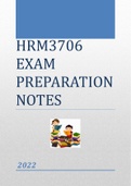 HRM3706 EXAM PREPARATION NOTES FOR 2022