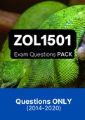 ZOL1501 (Notes, ExamPACK, and ExamQuestions)