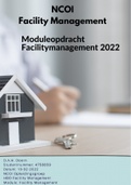 NCOI Geslaagde moduleopdracht Facility Management (cijfer 9 met feedback) - Feb 2022