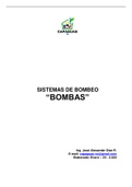 Bombas y tipos de bombas para los sistemas de bombeo.