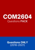COM2604 - Exam Questions PACK (2016-2021)