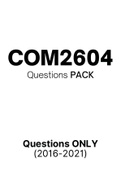 COM2604 - Exam Questions PACK (2016-2021) 