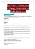 Ivy Tech Community College, Northcentral NURSING 122STUDY GUIDE FINAL EXAM.