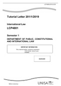 International Law LCP4801  Semester 1