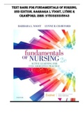 Test Bank for Fundamentals of Nursing, 2nd Edition, Barbara L Yoost, Lynne R Crawford