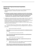 FINA 3458 Module 5-6/ Commercial Property Homework Questions
