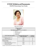 Case NURS 1251 ETOH Withdrawal/Pneumonia RAPID Reasoning Case Study  Elena Acosta, 54 years old