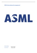 Essay OE36 Internationaal Management ASML 