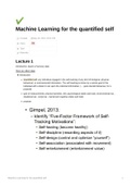College aantekeningen Machine Learning for the quantified self (XM_40012) 