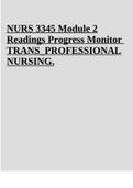 NURS 3345 Module 2 Readings Progress Monitor TRANS_PROFESSIONAL NURSING.