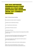 NSG 6005 ADVANCED PHARMACOLOGY FINAL EXAM 2021TEST BANK QUESTIONS AND ANSWERS (WITH 100% CORRECT ANSWERS)|Latest|Highly Graded|