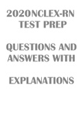 2021 nclex- rn test preparation questions and answers with explanations|Graded A+|2021-2022|