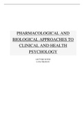 Pharmacological and Biological Approaches to Clinical and Health Psychology Course - Lectur enotes