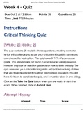 Exam (elaborations) Gen 499 Week 4 - Quiz_ GEN499_ General Education Capstone 25/25 question and Answers