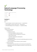 College aantekeningen Natural Language Processing Technology (L_AAMAALG005) 