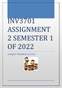 INV3701 ASSIGNMENTS 1 & 2 FOR SEMESTER 1 OF 2022
