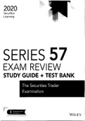 Wiley Series 57 Securities Licensing Exam 2024 Updated + Test Bank: The Securities Trader Examination