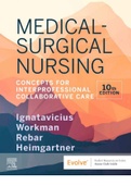 Medical-Surgical Nursing: Concepts for Interprofessional Collaborative Care 10th Edition by Donna D. Ignatavicius MS RN CNE CNEcl ANEF FAADN (Author), M. Linda Workman PhD RN FAAN (Author), Cherie Rebar PhD MBA RN CNE CNEcl COI FAADN  2024 Updated