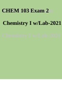 CHEM 103 Exam 2 2021 Download to Score A