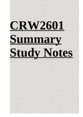 CRW2601 Summary Study Notes