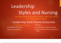 440 Leadership Styles in Nursing latest update 2021
